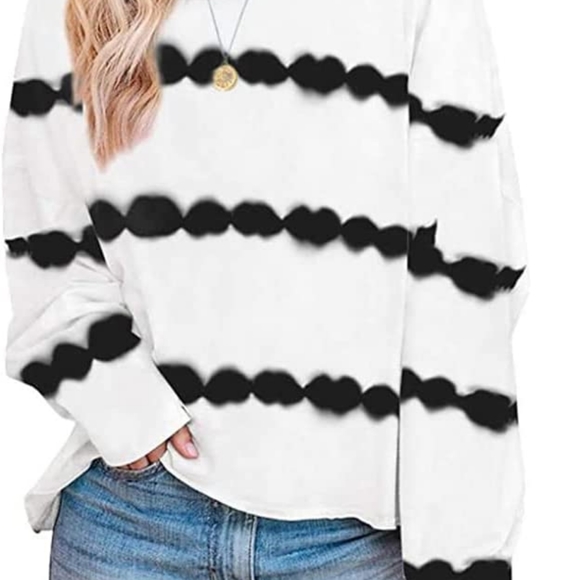 Women's Long Sleeve Fashion Casual Loose Tunic Tops Fall Warm T-shirt - Picture 4 of 5